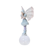 Decoris Polyresin Elf on Clear Bauble 21cm,
